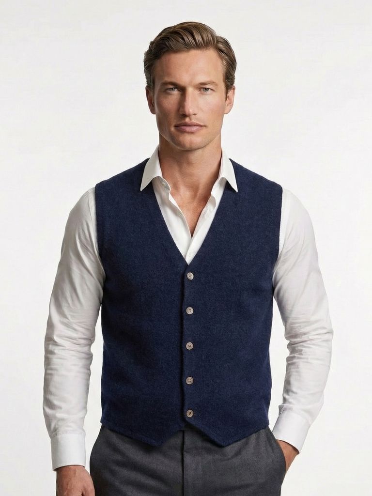 Cashmere Cardigan Vest - Verocci Essentials