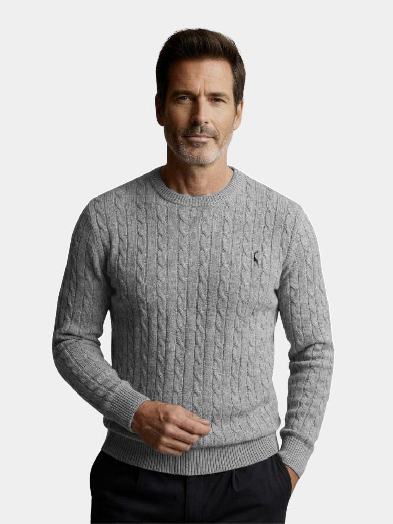 Cotton Crew Neck Pullover Sweater - Verocci Essentials