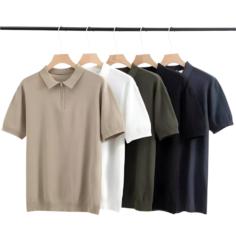 TheighT Ibiza Zip Up Polo