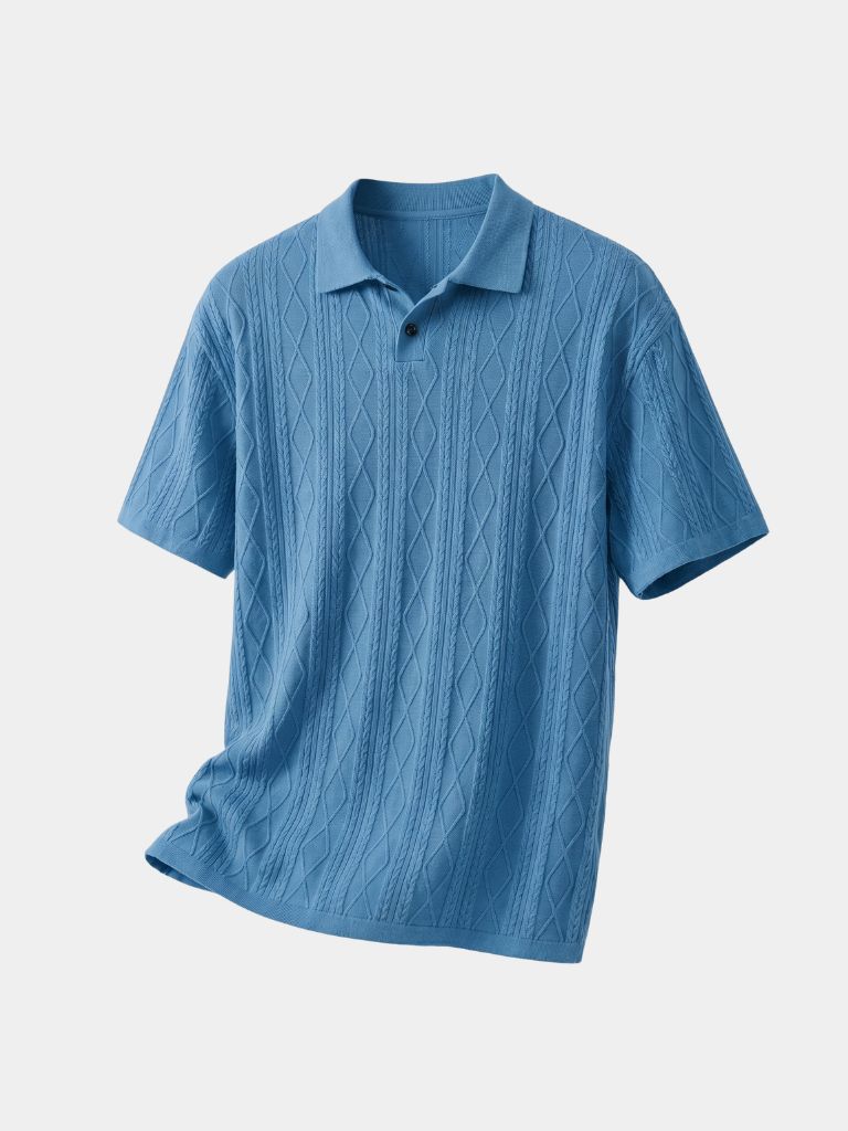 Imperial Diamond Knit Polo Shirt - Verocci Essentials