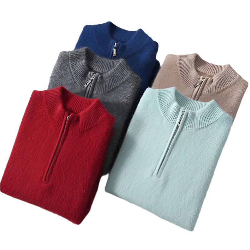 100% TheighT Cashmere Zip Up