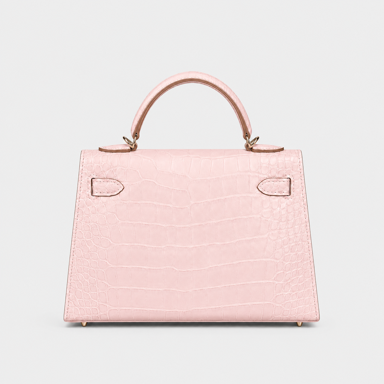 Mauve Pale Crocodile Mini Kelly