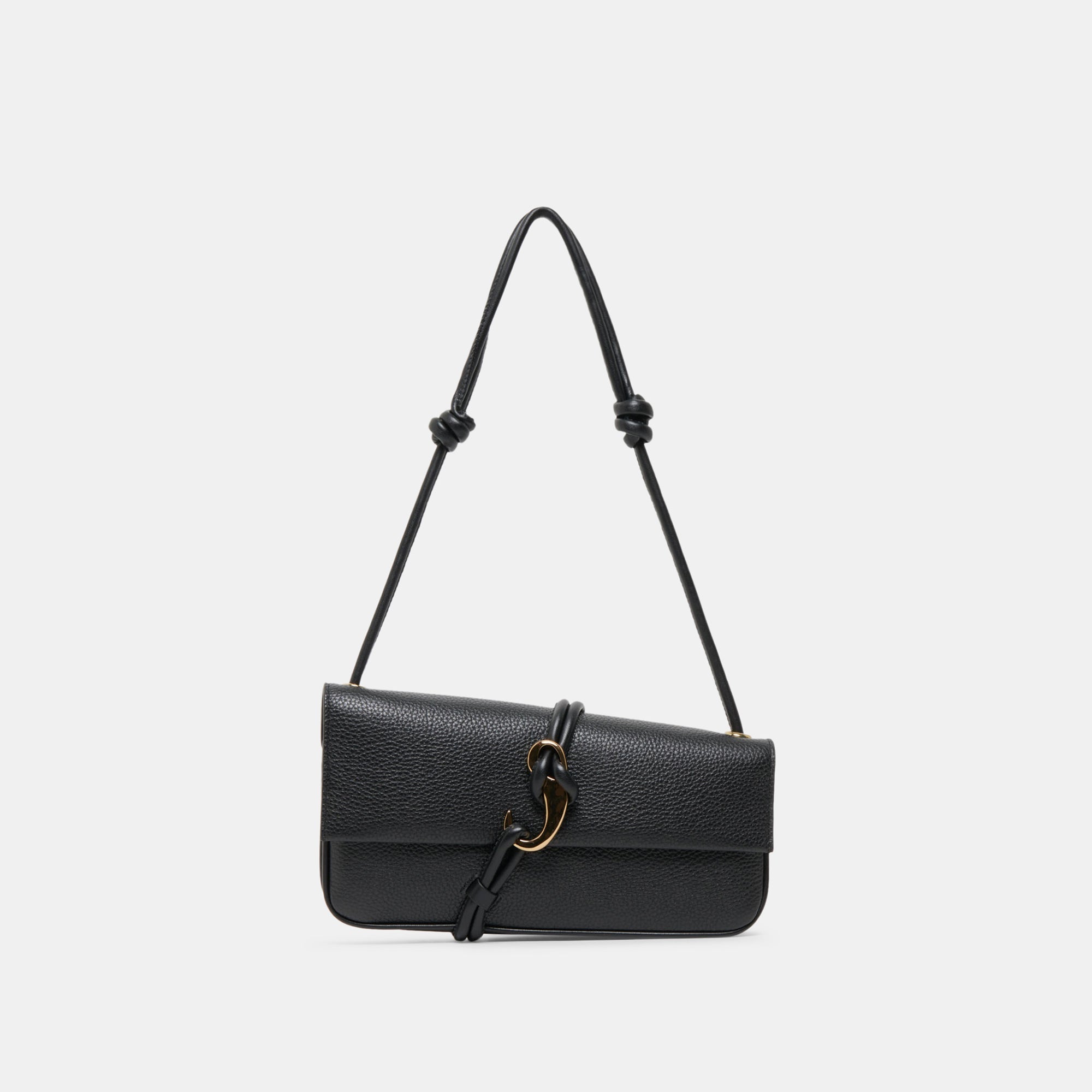 Sorelle Black Leather Shoulder Bag