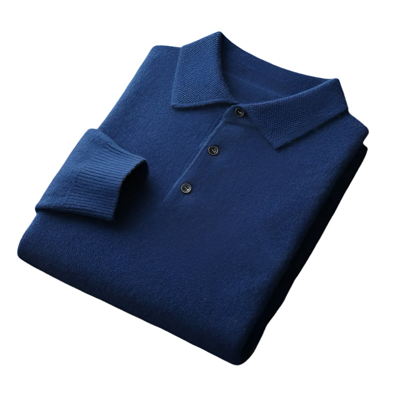 Eversley Merino Wool Polo Sweater