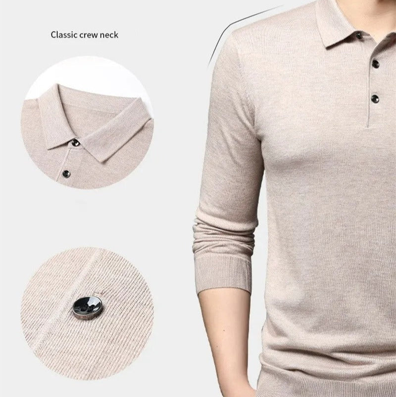 Vintage Solid Cashmere Polo