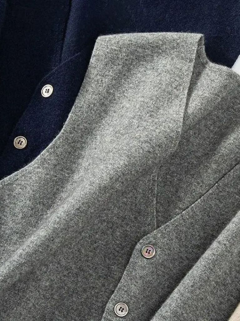 Cashmere Cardigan Vest - Verocci Essentials