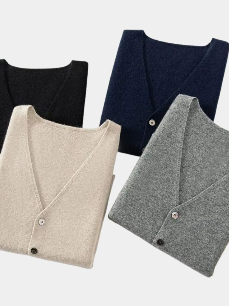 Cashmere Cardigan Vest - Verocci Essentials