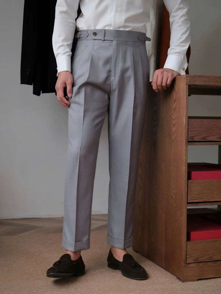 Classic Genova Sidetab Trousers - Verocci Essentials