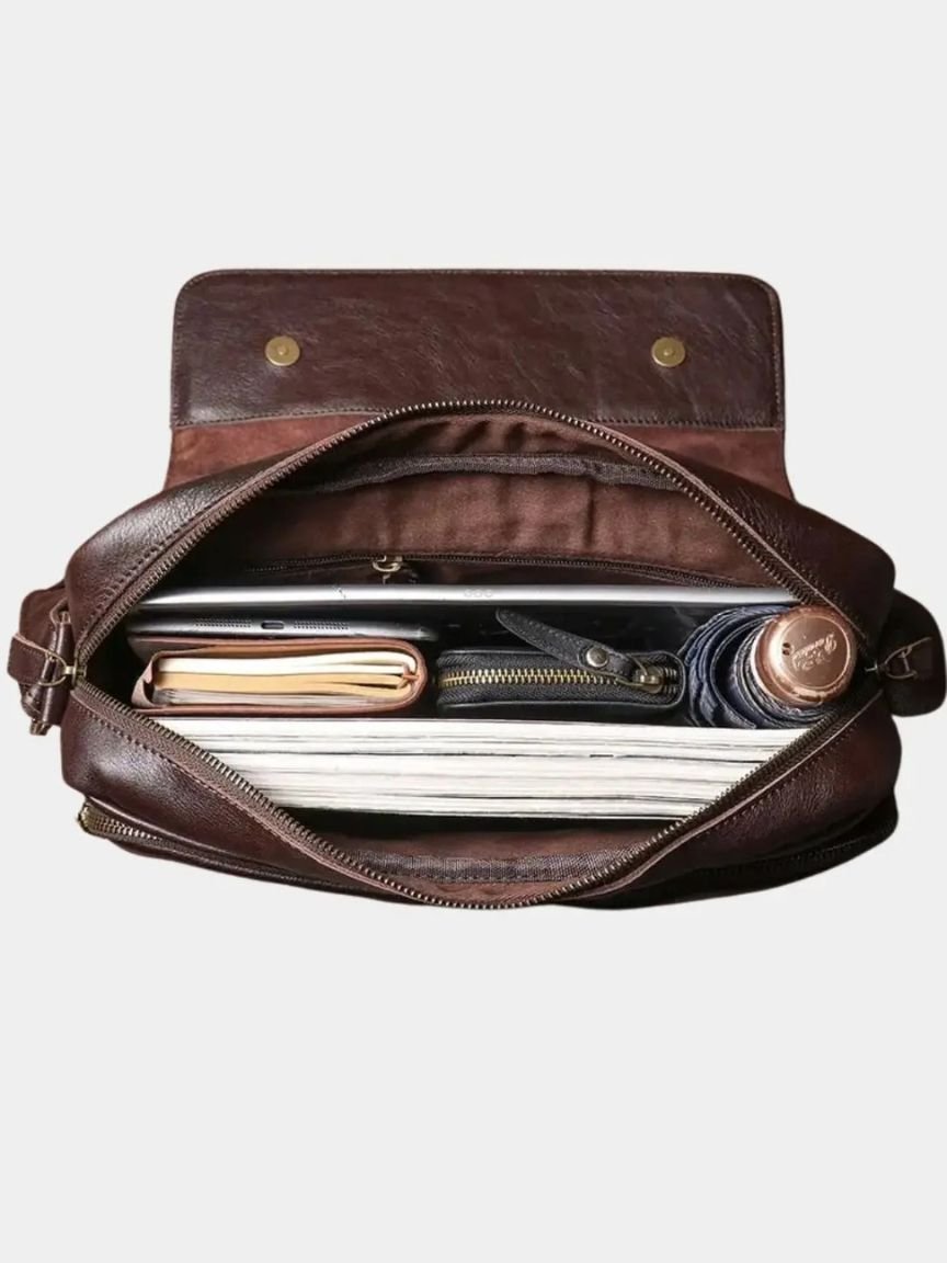 Classic Messenger Leather Bag - Verocci Essentials