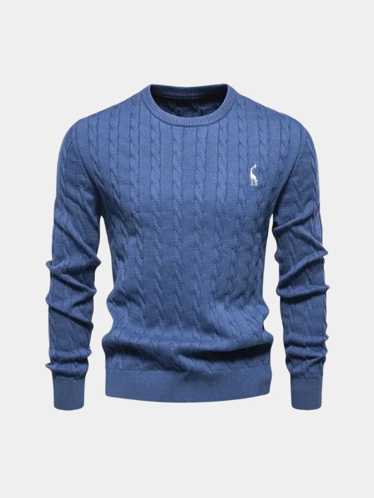 Cotton Crew Neck Pullover Sweater - Verocci Essentials