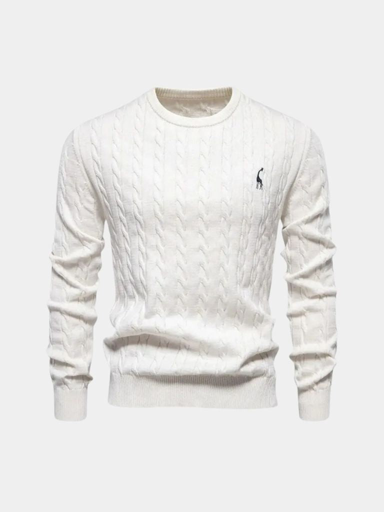 Cotton Crew Neck Pullover Sweater - Verocci Essentials