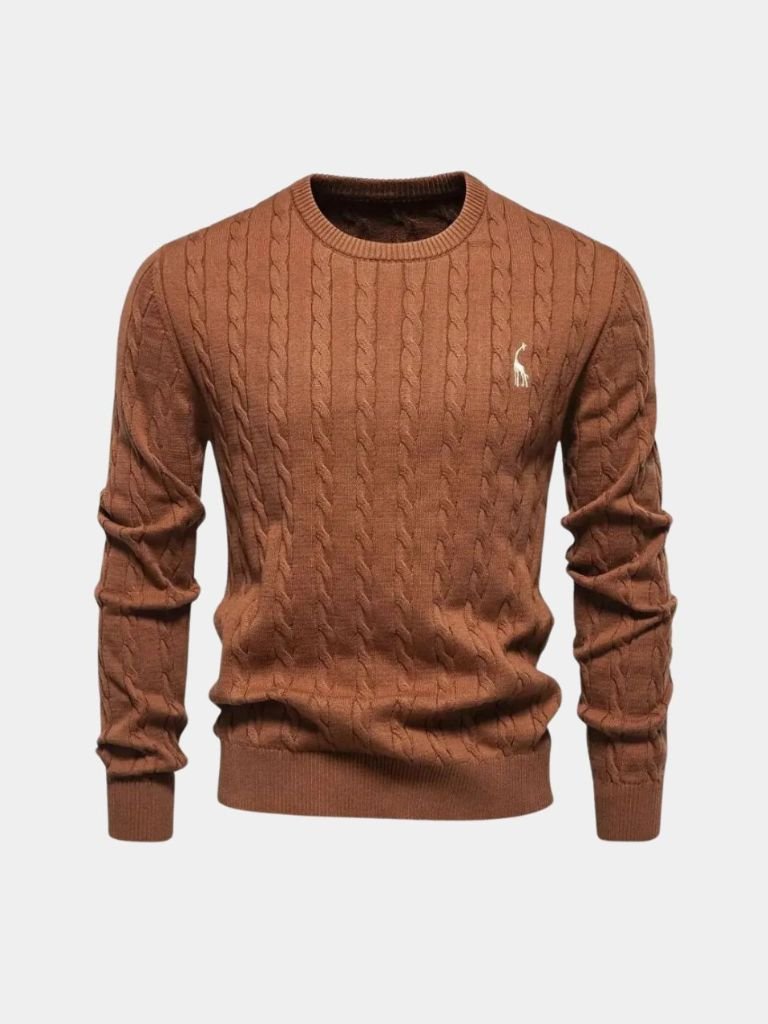 Cotton Crew Neck Pullover Sweater - Verocci Essentials