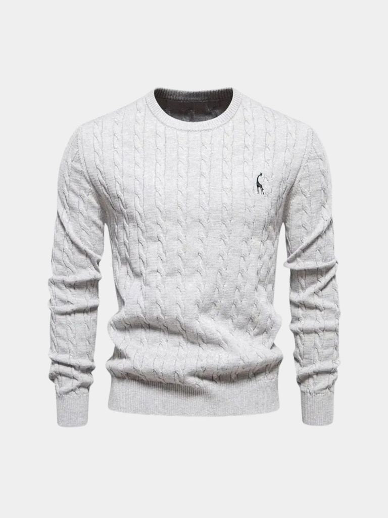 Cotton Crew Neck Pullover Sweater - Verocci Essentials