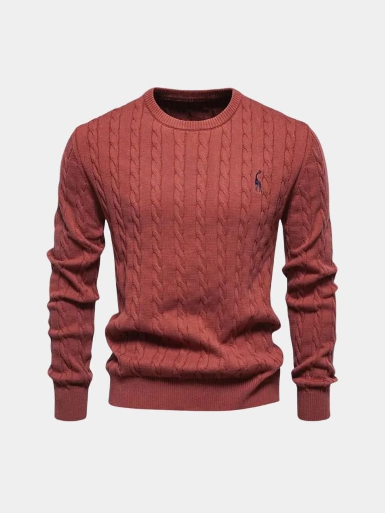 Cotton Crew Neck Pullover Sweater - Verocci Essentials