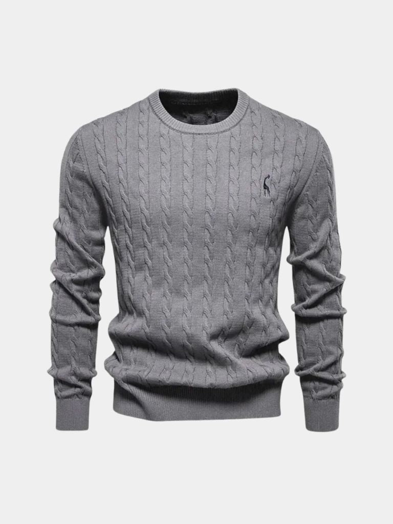 Cotton Crew Neck Pullover Sweater - Verocci Essentials