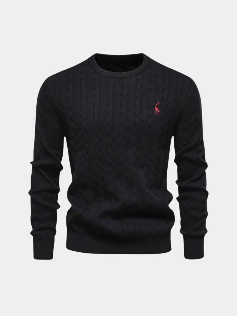 Cotton Crew Neck Pullover Sweater - Verocci Essentials