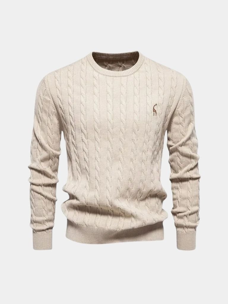 Cotton Crew Neck Pullover Sweater - Verocci Essentials