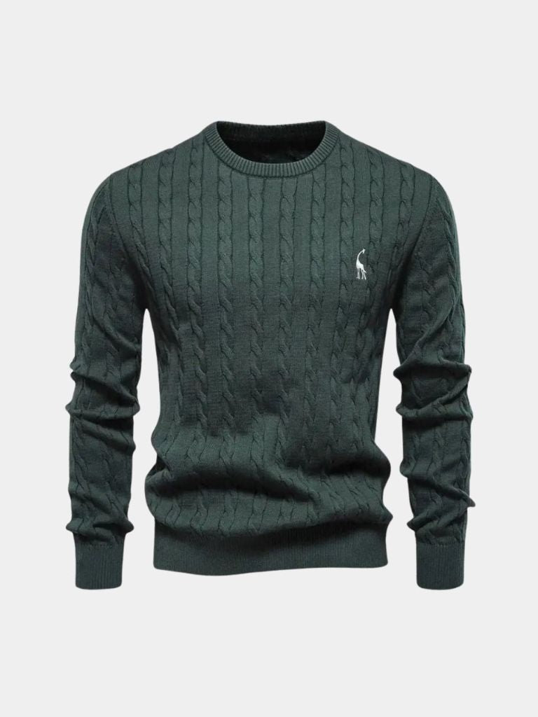 Cotton Crew Neck Pullover Sweater - Verocci Essentials