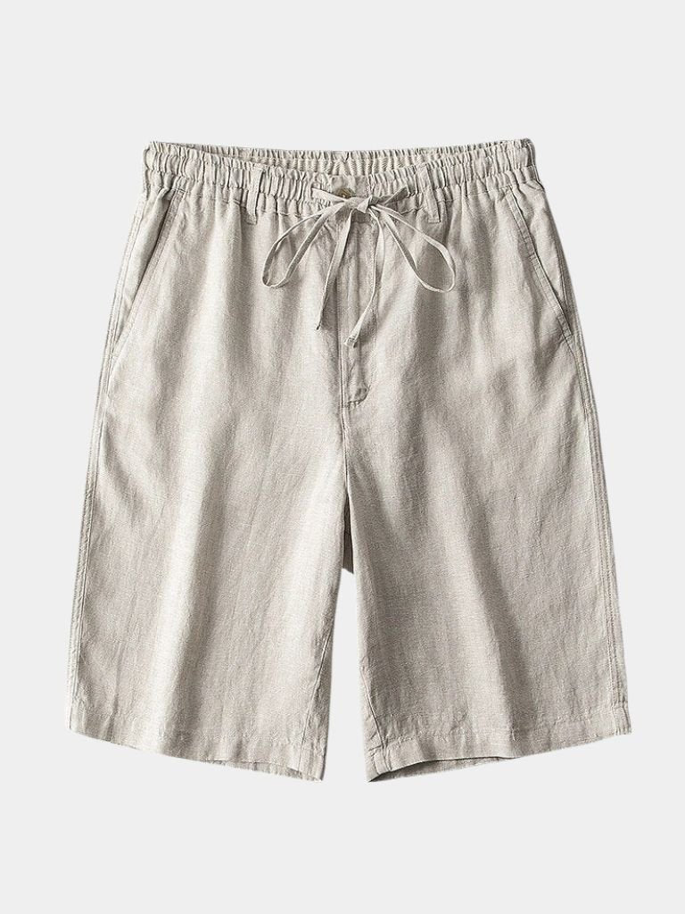 Gris Mariner Linen Shorts - Verocci Essentials