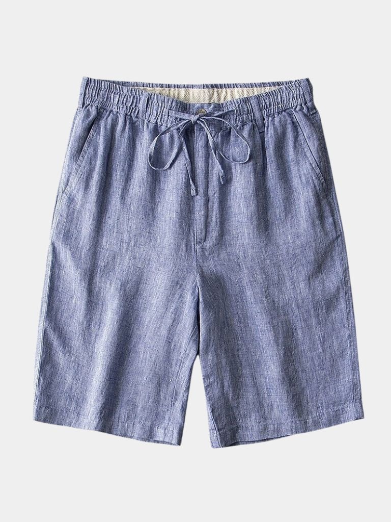Gris Mariner Linen Shorts - Verocci Essentials