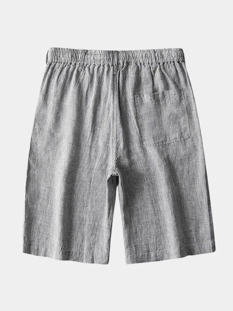 Gris Mariner Linen Shorts - Verocci Essentials