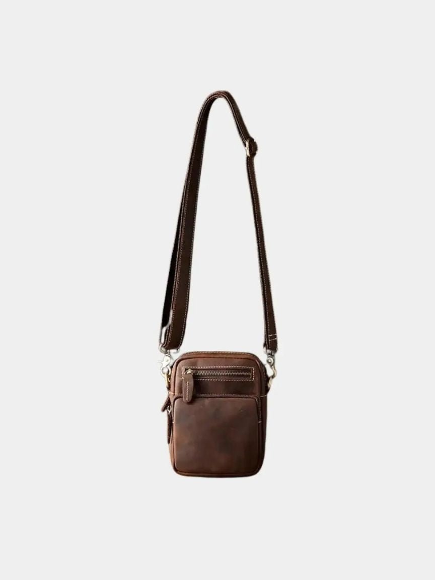 Retro Leather Men's Shoulder Bag - Verocci Essentials