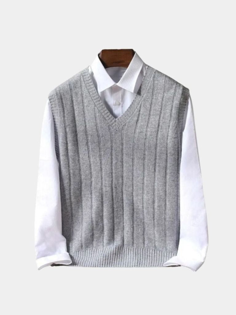 100% Merino Wool Pullover Sweater Vest - Verocci Essentials