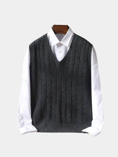 100% Merino Wool Pullover Sweater Vest - Verocci Essentials