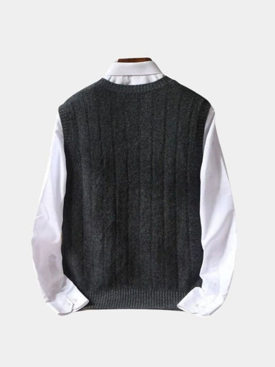 100% Merino Wool Pullover Sweater Vest - Verocci Essentials