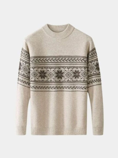100% Wool Fair Isle Pullover Sweater Jumper - Verocci Essentials