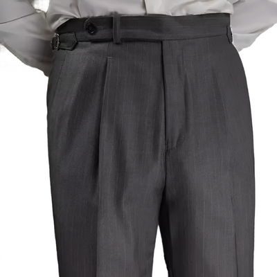 Venice Heritage Wool-Blend Striped Trousers
