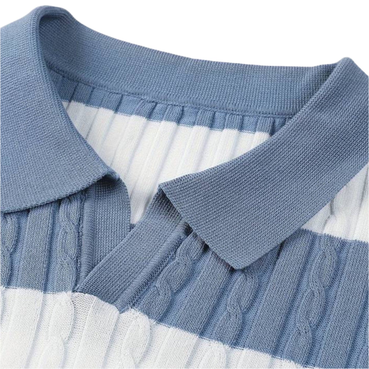 TheighT White Stripe Polo
