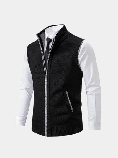 Elegant Full-Zip Sweater Vest - Verocci Essentials