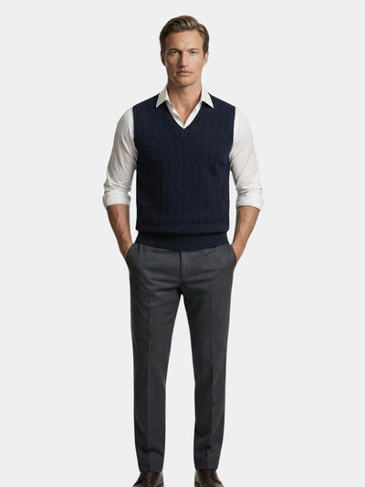 100% Merino Wool Pullover Sweater Vest - Verocci Essentials