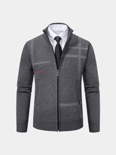 Graphite Symmetry Knit Jacket - Verocci Essentials