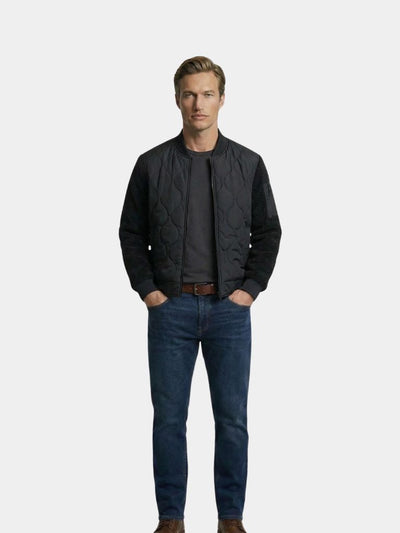 Sherpa Sleeves Padded Bomber Jacket - Verocci Essentials