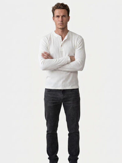 Latitude Ribbed Henley - Verocci Essentials
