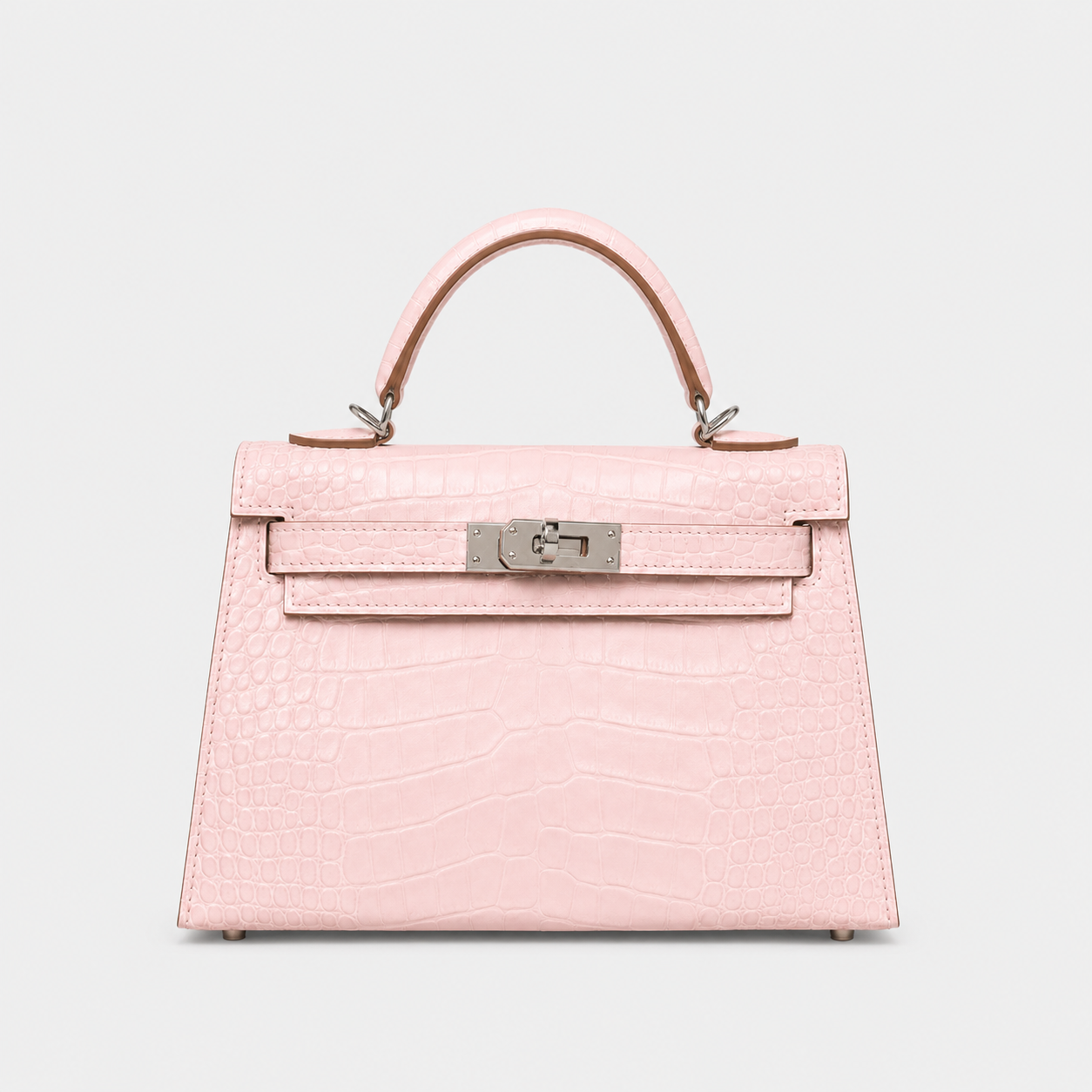 Mauve Pale Crocodile Mini Kelly