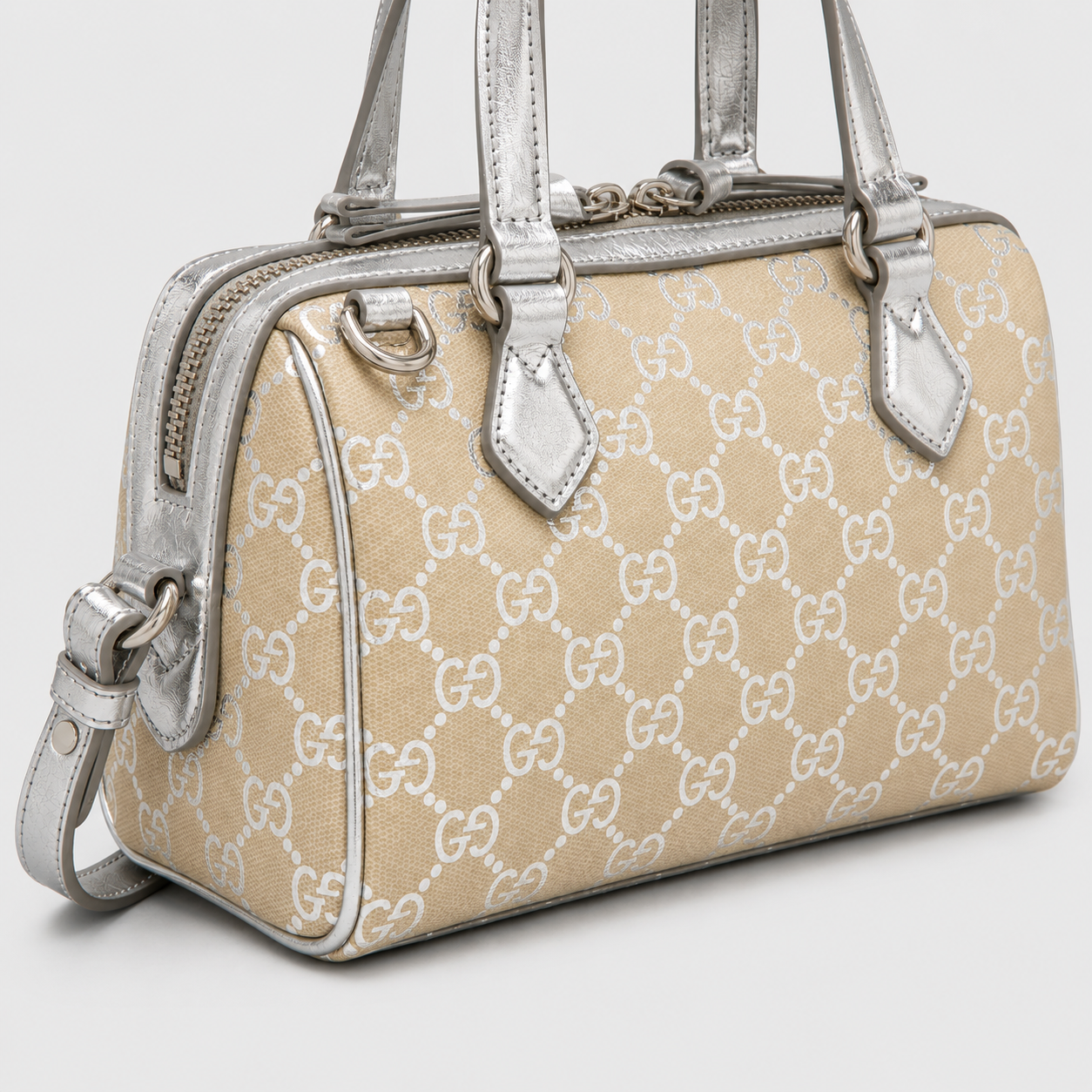 GG Emblem Small Boston Bag