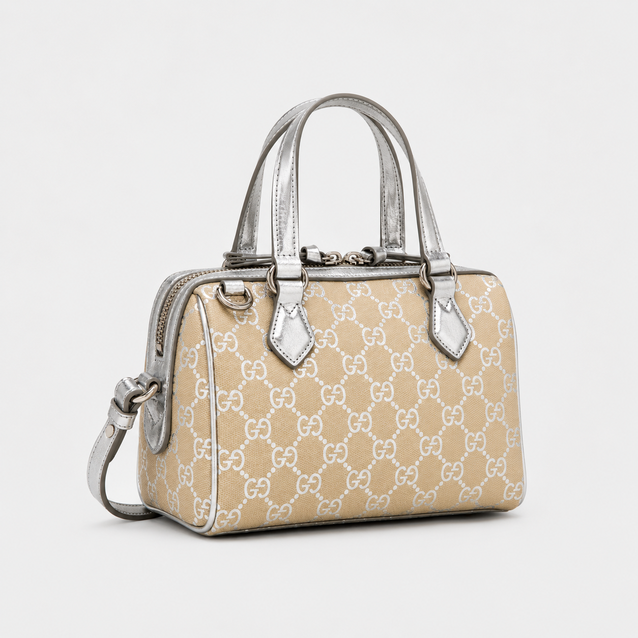 GG Emblem Small Boston Bag