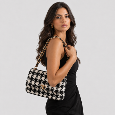 Large Tweed 19 Flap Bag