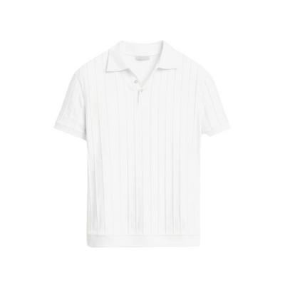 TheighT Vertical Striped Button Up Polo