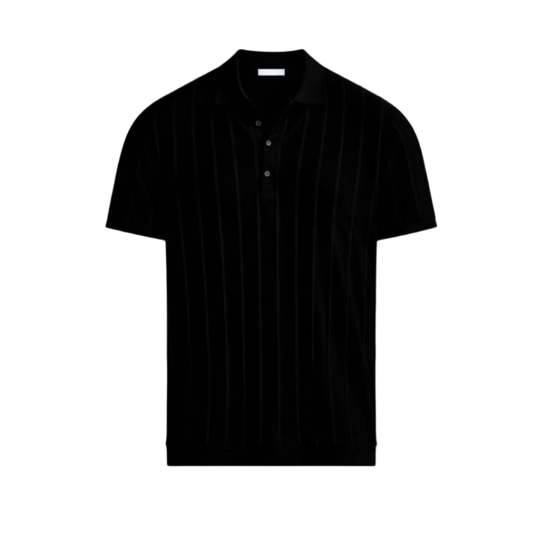 TheighT Vertical Striped Button Up Polo