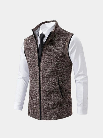 Elegant Full-Zip Sweater Vest - Verocci Essentials