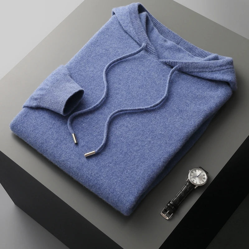 100% TheighT Cashmere Hooded Sweater