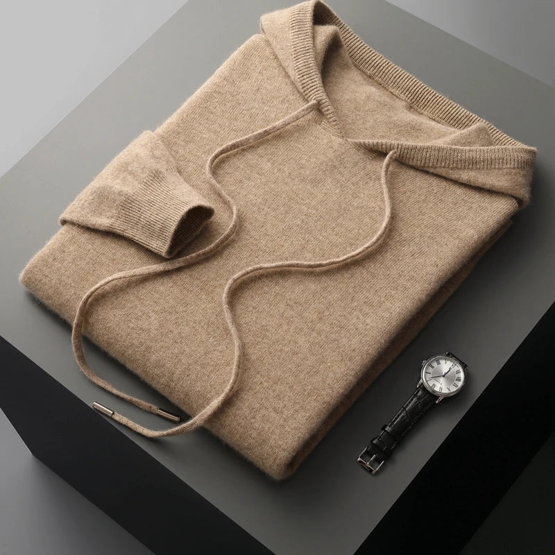 100% TheighT Cashmere Hooded Sweater