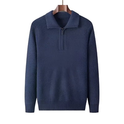 100% TheighT Cashmere Quater Zip  Sweater