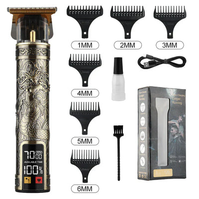 LCD Precision Hair Trimmer & Electric Shaver for Men – Multifunctional Grooming Tool