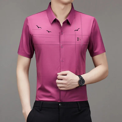 Men's Ice  Silk  Business Shirt