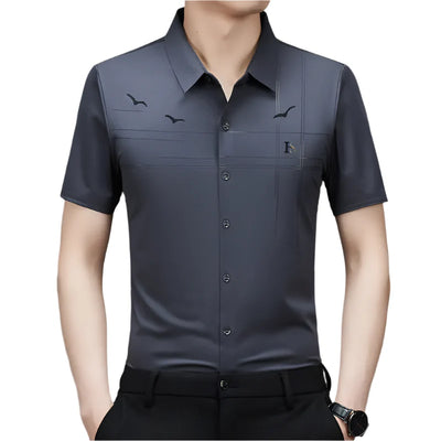 Men's Ice  Silk  Business Shirt